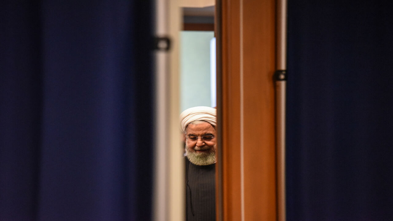 1171045820 NEW YORK, NY - SEPTEMBER 25 : The President of Iran Hassan Rouhani arrives to meet UN Secretary-General António Guterres during the United Nations General Assembly at the United Nations on September 25, 2019 in New York City. The United Nations General Assembly, or UNGA, is expected to attract over 90 heads of state in New York City for a week of speeches, talks and high level diplomacy concerning global issues (Photo by Stephanie Keith/Getty Images)