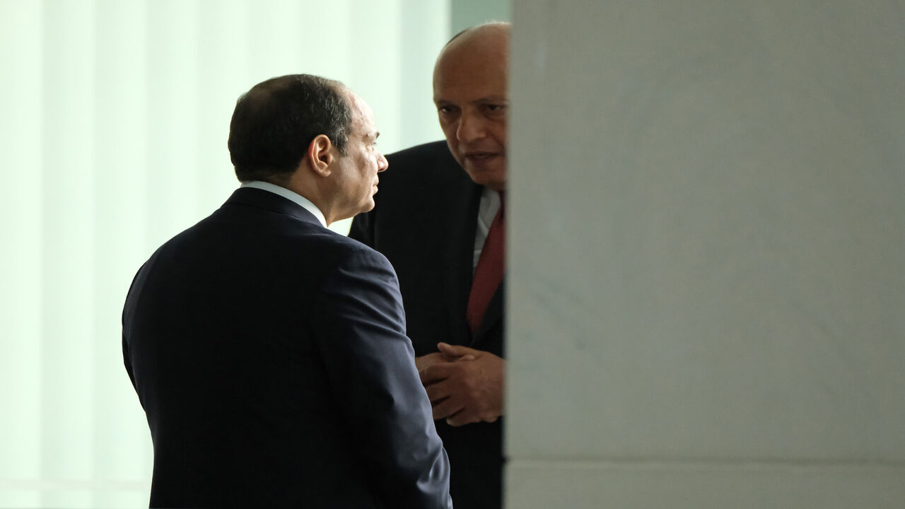 1200538413 BERLIN, GERMANY - JANUARY 19: Egyptian President Abdel Fattah el-Sisi (L) attends an international summit on securing peace in Libya at the Chancellery on January 19, 2020 in Berlin, Germany. Leaders of nations and organizations linked to the current conflict are meeting to discuss measures towards reaching a consensus between the warring sides and ending hostilities. (Photo by Sean Gallup/Getty Images)