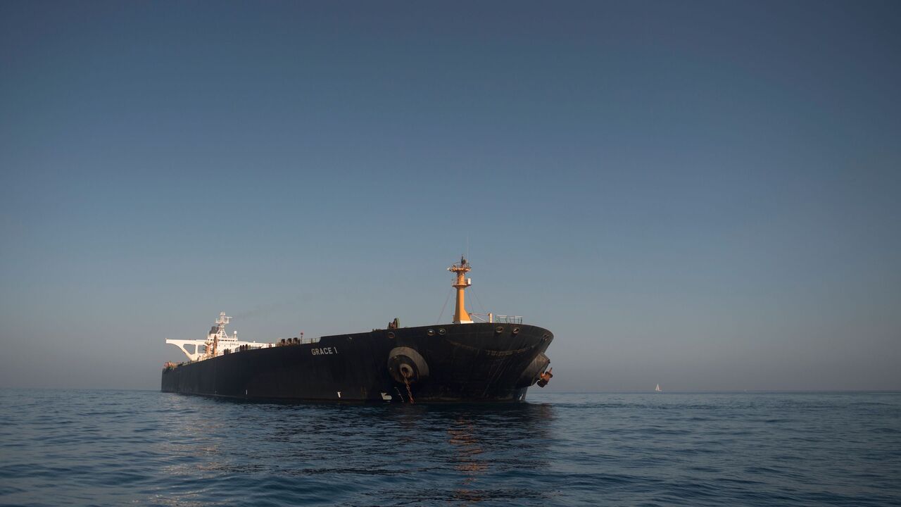 1161835406 Picture shows Iranian supertanker Grace 1 off the coast of Gibraltar on August 15, 2019. - Gibraltar's Supreme Court ruled today to release an Iranian supertanker seized last month on suspicion of shipping oil to Syria in breach of EU sanctions, despite a last-minute US request to detain the vessel. (Photo by JORGE GUERRERO / AFP) (Photo by JORGE GUERRERO/AFP via Getty Images)