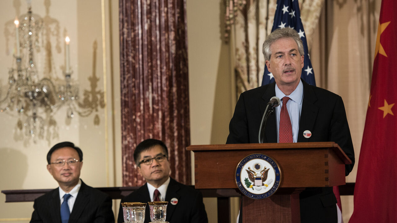 173301959 Chinese State Councilor Yang Jiechi (L) and US Ambassador to China Gary Locke (C) listen while US Deputy Secretary of State William Burns speaks during an eco-partnership Event at the US Department of State July 11, 2013 in Washington, DC. Officials from the United States and China are meeting to discus the two world powers' relationships. AFP PHOTO/Brendan SMIALOWSKI (Photo credit should read BRENDAN SMIALOWSKI/AFP via Getty Images)
