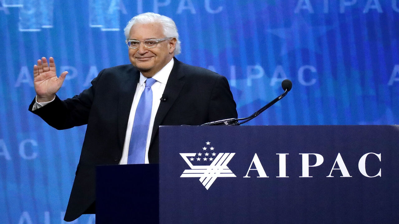 928000968 WASHINGTON, DC - MARCH 06: U.S. Ambassador to Israel David Friedman addresses the American Israel Public Affairs Committee's annual policy conference at the Washington Convention Center March 6, 2018 in Washington, DC. With thousands of delegates and attendees, the annual AIPAC conference is the largest gathering of the pro-Israel movement in the United States. (Photo by Chip Somodevilla/Getty Images)