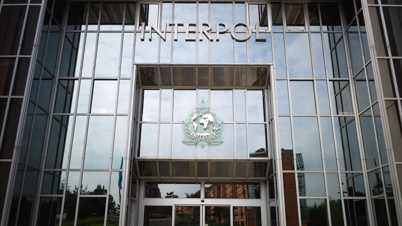 99860192 TO GO WITH AFP STORY BY LAURE BRUMONT Picture taken on May 6, 2010 shows the entrance of the world largest international police organization Interpol headquarters in Lyon, eastern France. The Interpol with 188 member countries facilates cross-border police co-operation, supports and assists all organizations, authorities and services whose mission is to prevent or combat international crime. Interpol hosted the shooting of TV series "Interpol" wich will be broadcast on French private channel TF1 on May 20,