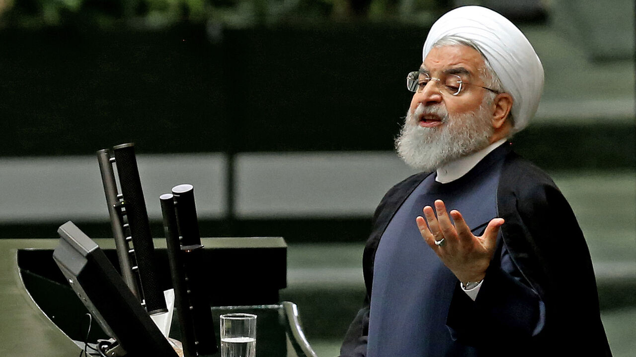 1165805235 Iran's President Hassan Rouhani addresses parliament in the capital Tehran on September 3, 2019. - In an address to parliament, Rouhani ruled out holding any bilateral talks with the United States, saying the Islamic republic is opposed to such negotiations in principle. He also said Iran was ready to further reduce its commitments to a landmark 2015 nuclear deal "in the coming days" if current negotiations yield no results by September 5. (Photo by ATTA KENARE / AFP) (Photo by ATTA KENARE/AFP via Getty Ima