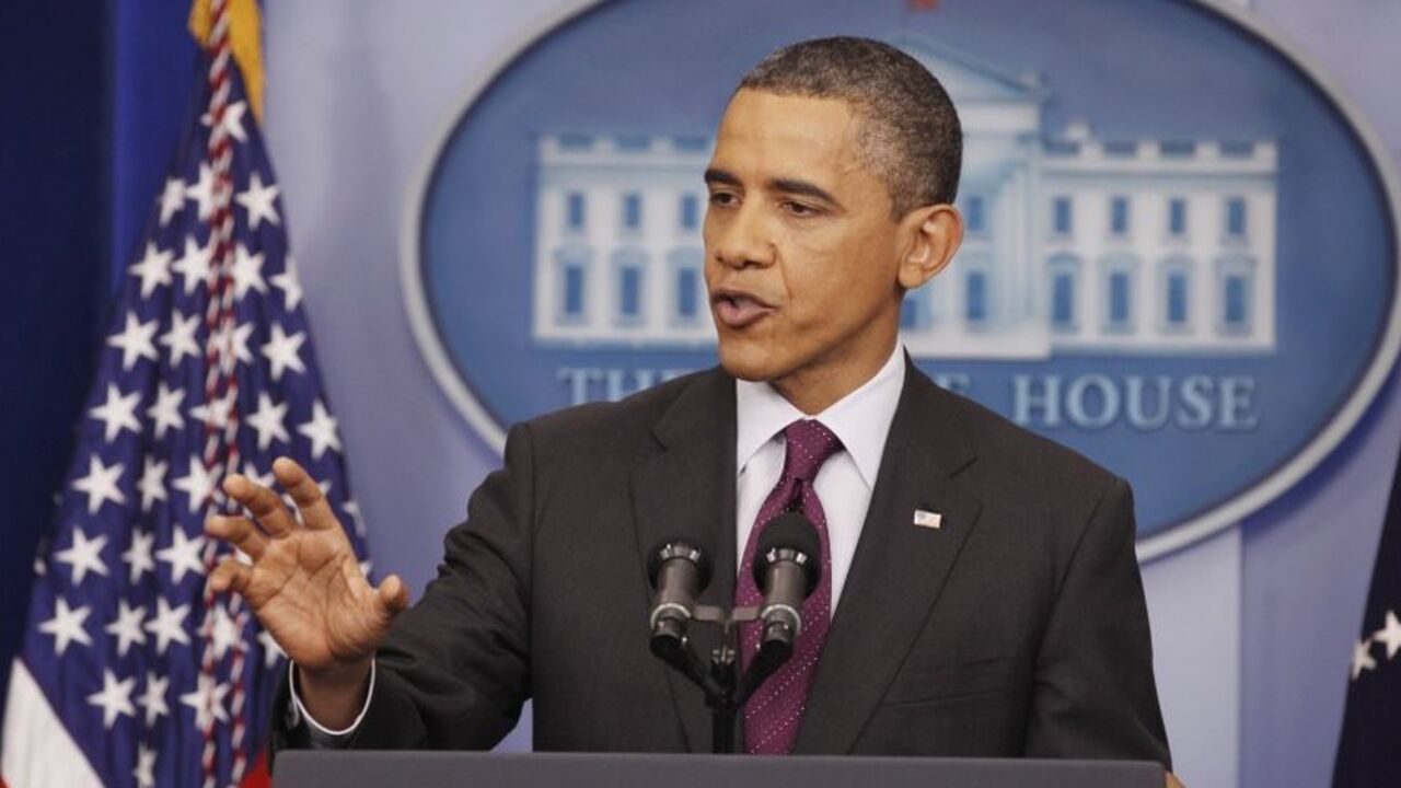 U.S. President Barack Obama holds a news conference from the White House U.S. President Barack Obama holds a news conference from the White House Press Briefing Room in Washington, March 6, 2012. REUTERS/Larry Downing (UNITED STATES - Tags: POLITICS) - RTR2YXLG
