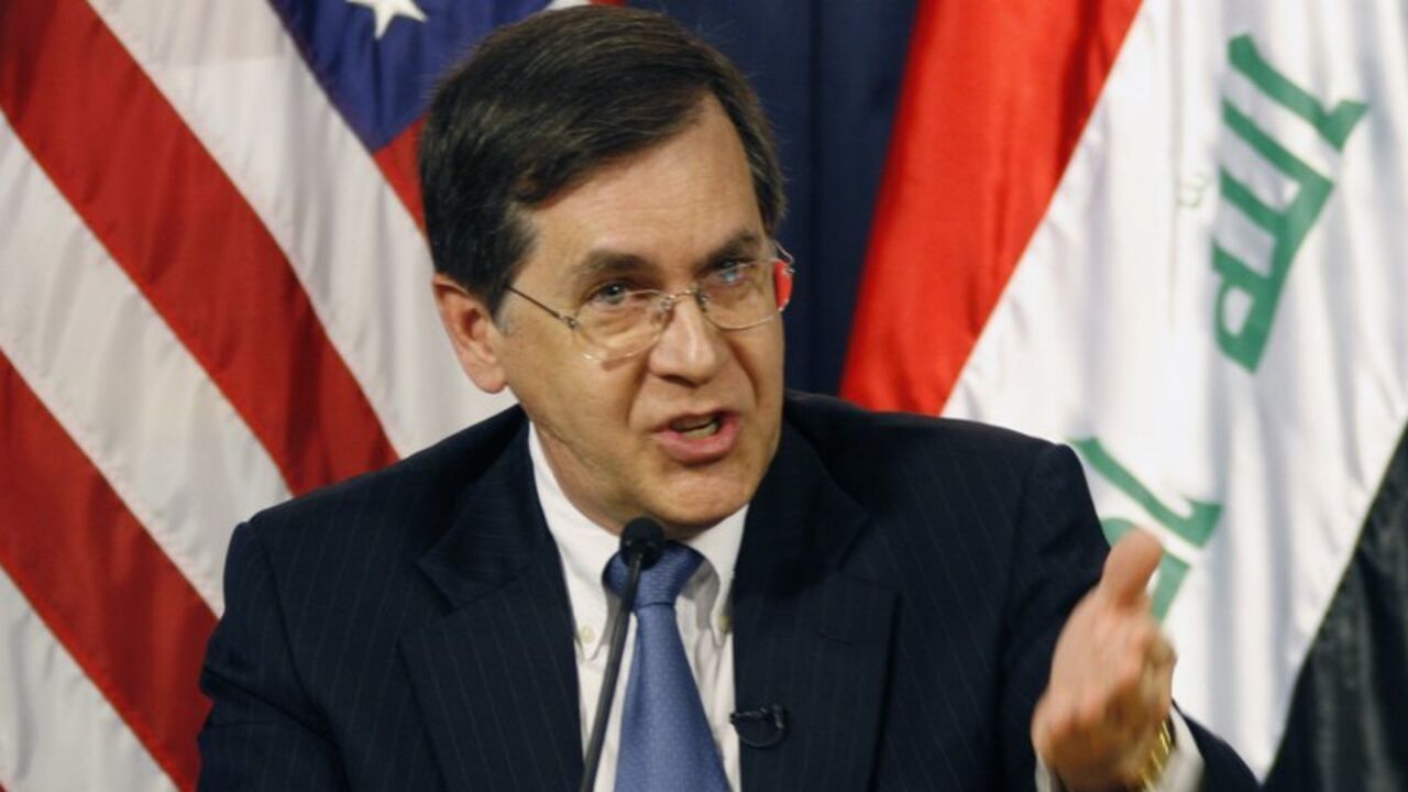 Ambassador Satterfield, senior advisor to Secretary of State and Special Coordinator for Iraq, speaks during news conference in Baghdad Ambassador David M. Satterfield, senior advisor to the Secretary of State and Special Coordinator for Iraq, speaks during a news conference in Baghdad's Green Zone June 10, 2008. REUTERS/Mohammed Jalil/Pool (IRAQ) - RTX6QM7