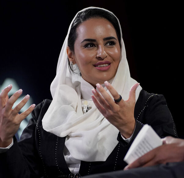 Saudi digital economy expert Deemah Al-Yahya speaks onstage during the 2024 Concordia Annual Summit at Sheraton New York Times Square, New York, Sept. 24, 2024.