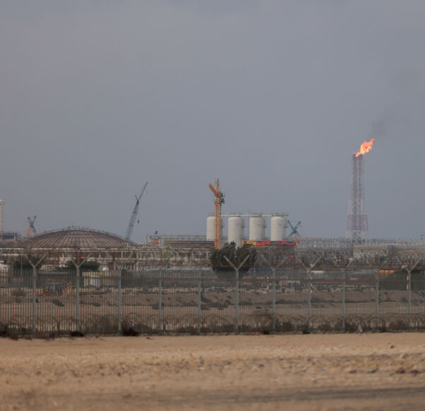 A picture of Qatar Energy's operating facilities on March 3, 2026 in Ras Laffan Industrial City, Qatar. 