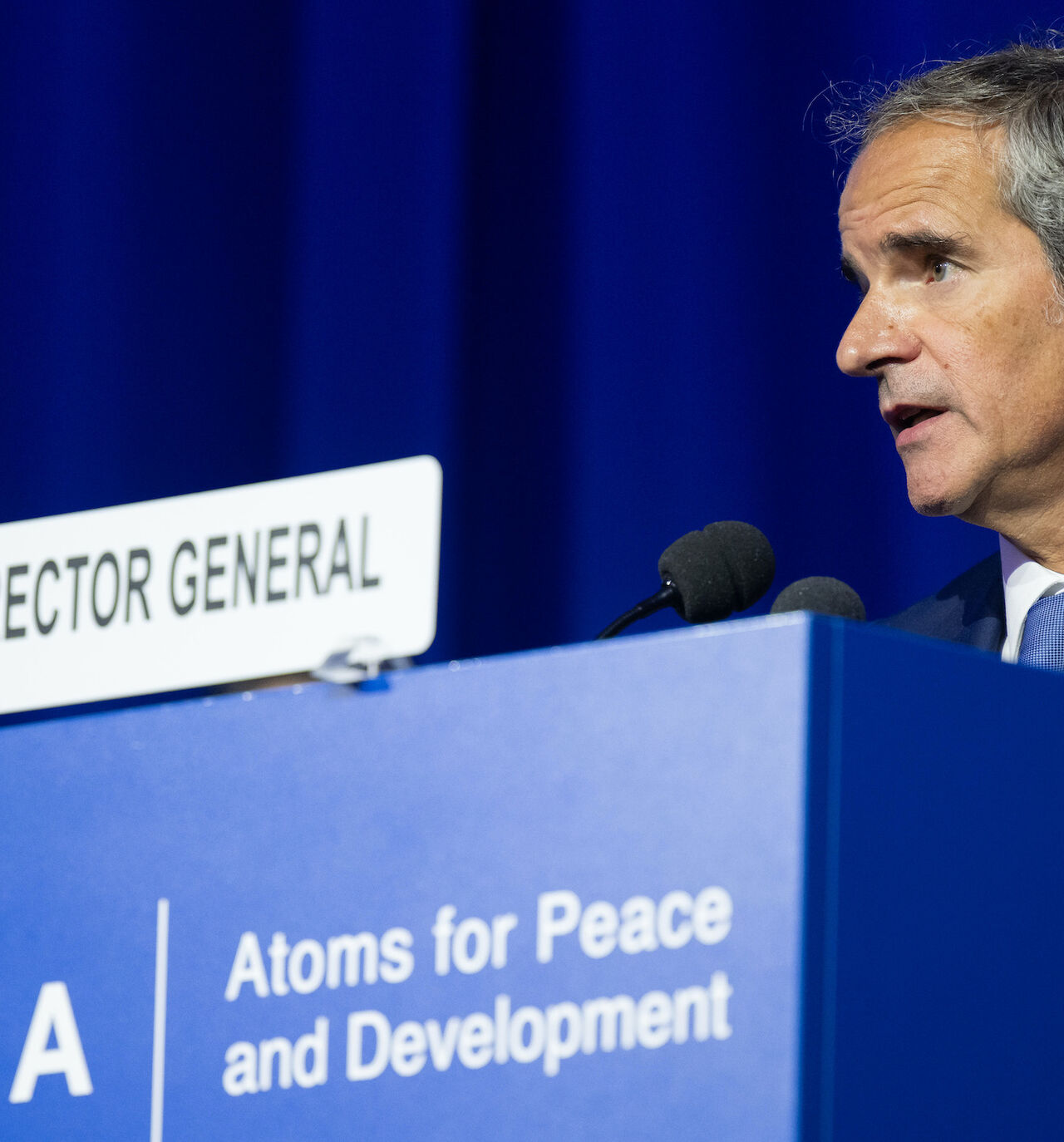 Rafael Grossi, Director General of the IAEA, speaks during the 69th annual International Atomic Energy Agency (IAEA) general conference on Sept. 15, 2025 in Vienna, Austria.