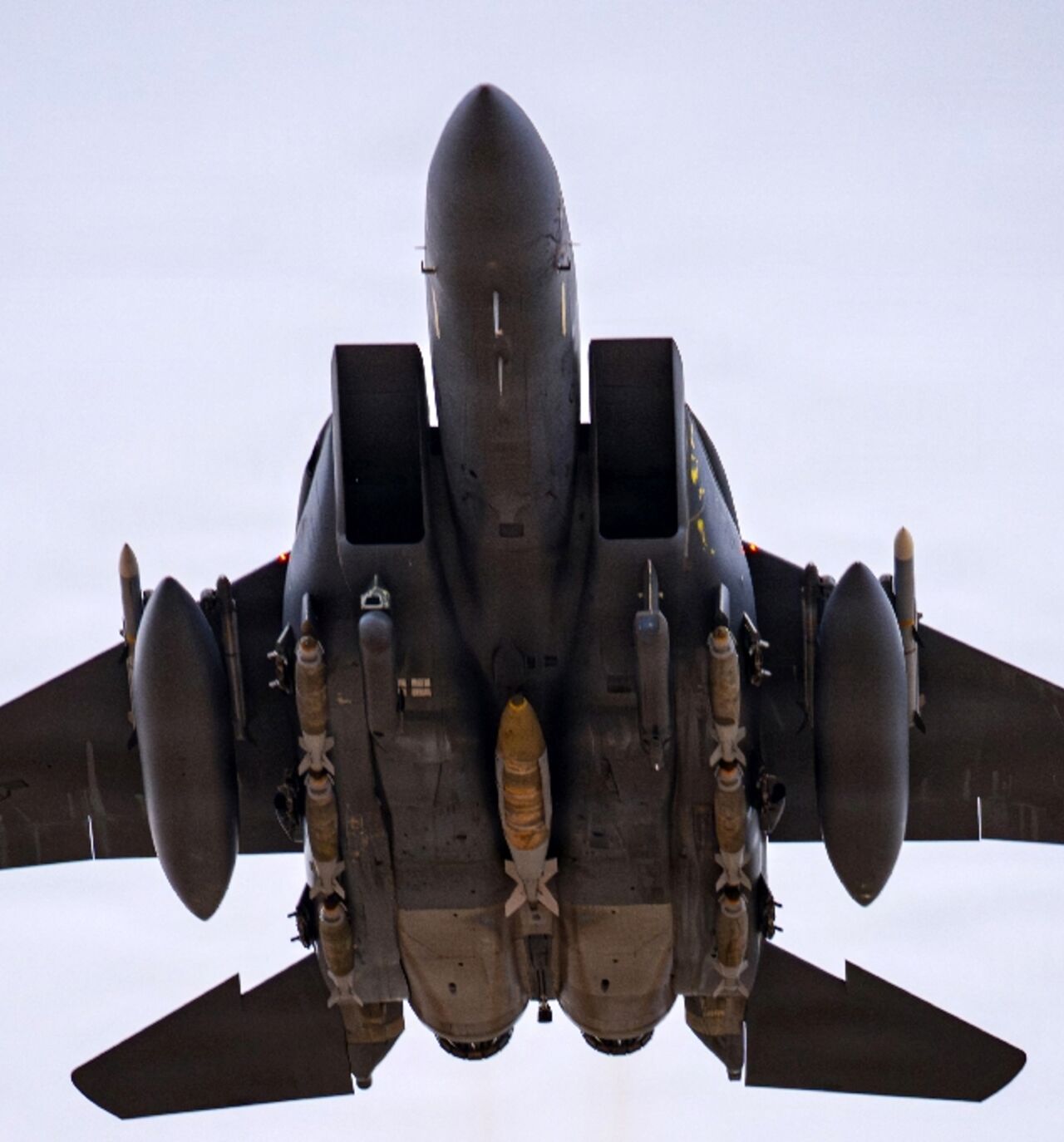 File picture of a US Air Force F-15E Strike Eagle aircraft 
