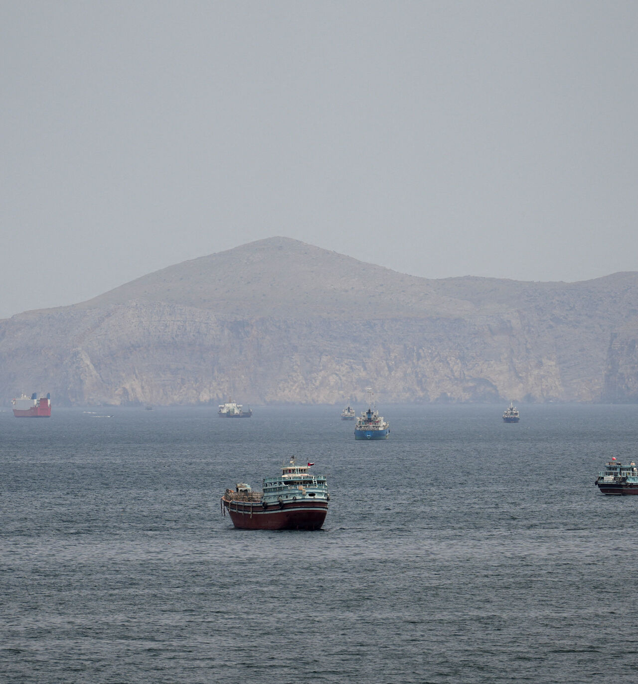 Ships and boats in the Strait of Hormuz, Musandam, Oman, April 22, 2026. REUTERS/Stringer
