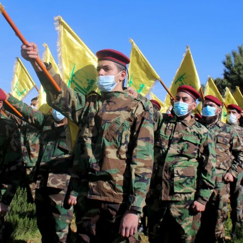 Hezbollah marchers