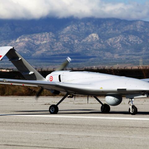 The Turkish-made Bayraktar TB2 drone is pictured on Dec. 16, 2019.