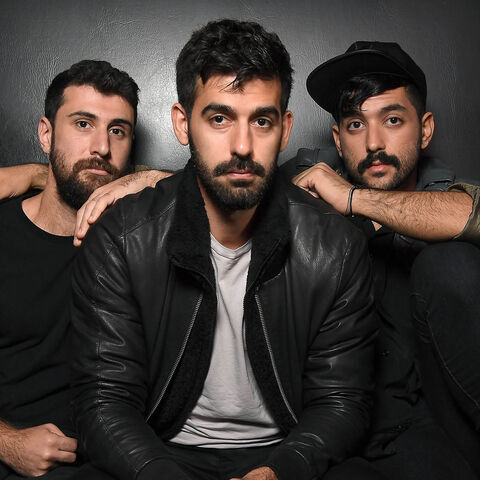 Musicians Haig Papazian, Carl Gerges and Hamed Sinno of Mashrou' Leila pose for a picture , New York, Nov. 1, 2017.