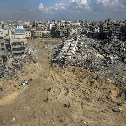 This picture shows Al-Maqoussi towers area on February 3, 2024, in the aftermath of Israeli bombardment on Gaza City, as battles continue between Israel and the Palestinian militant group Hamas. (Photo by AFP) (Photo by -/AFP via Getty Images)