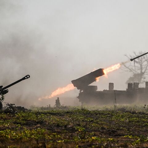 A launch from the RM-70 Vampir Multiple Launch Rocket System during the Super Garuda Shield 2023 joint military exercise including Indonesia, Japan, Singapore and the US, Situbondo, East Java, Sept. 10, 2023. 