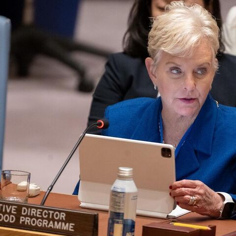 Cindy McCain executive director of the UN World Food Program, is pictured at the UN Security Council in this undated image, in New York.