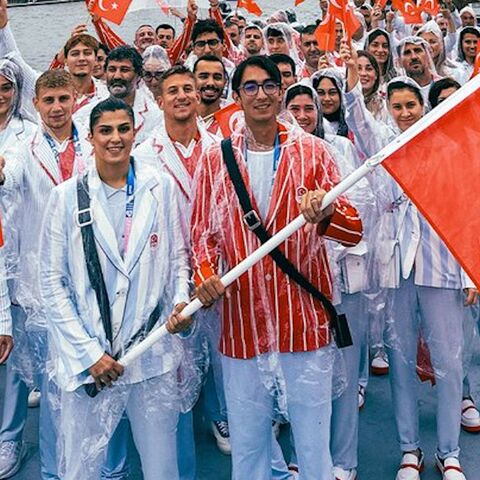 Turkey's Olympic team is pictured in Paris, on July 24, 2024.