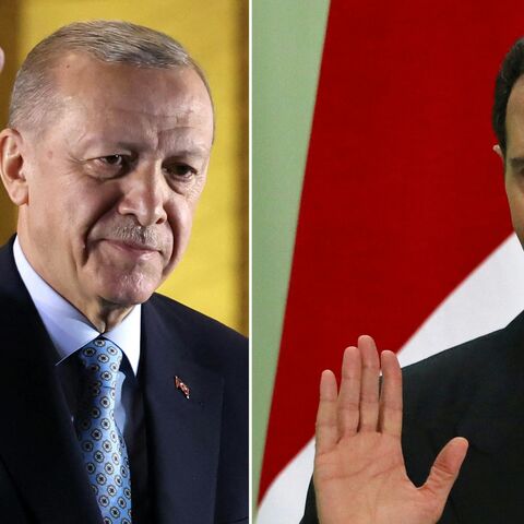 This combination of file photographs created on July 7, 2024, shows Turkey's President Recep Tayyip Erdogan (L) in Ankara on May 29, 2023, and Syria's President Bashar al-Assad in Damascus on July 16, 2023. 