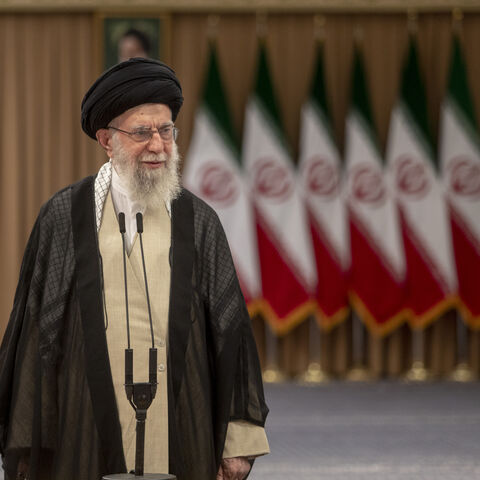 TEHRAN, IRAN - JULY 5: Iranian Supreme Leader Ayatollah Ali Khamenei speaks after casting his vote for the presidential runoff election on July 5, 2024 in Tehran, Iran. The second round of Iran's presidential elections was held while no candidate won the majority of votes in the first round of elections last month. In the second round, Saeed Jalili, who is known as a radical candidate, faced Masoud Pezeshkian, a reformist candidate. (Photo by Majid Saeedi/Getty Images)