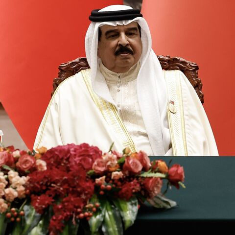 Bahrain's King Hamad bin Isa Al Khalifa attends a signing ceremony with Chinese President Xi Jinping (not pictured) at the Great Hall of the People on May 31, 2024, in Beijing, China.