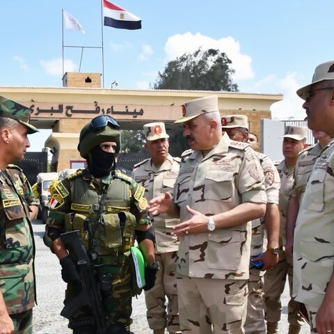 Lt. Gen. Ahmad Fathy Khalifa, chief of staff of Egypt’s armed forces, inspects security conditions at the Egypt-Gaza border, known as the Philadelphi Corridor, on Sept. 5, 2024.