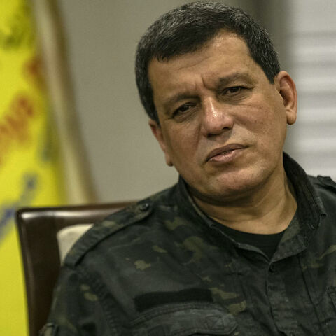 Syrian Democratic Forces commander-in-chief Mazloum Abdi speaks during an interview with AFP in Syria's northeastern city of Hasakeh on Oct. 26, 2024. 