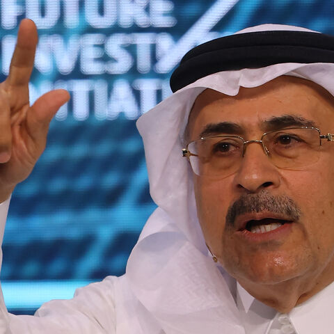 Aramco chief executive Amin Nasser speaks during the annual Future Investment Initiative (FII) conference in Riyadh on Oct. 29, 2024. 