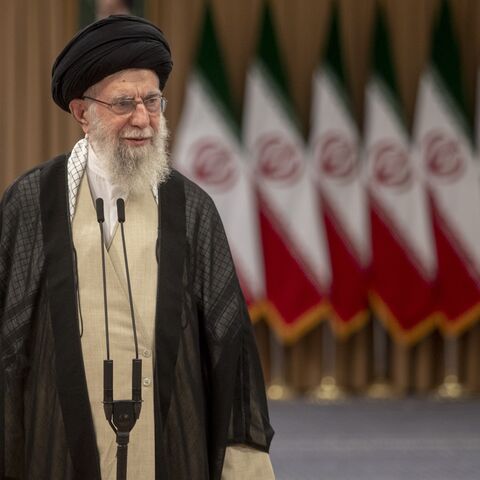 Iranian Supreme Leader Ayatollah Ali Khamenei speaks after casting his vote for the presidential runoff election on July 5, 2024, in Tehran, Iran.