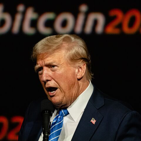 Republican presidential candidate Donald Trump gives a keynote speech on the third day of the Bitcoin 2024 conference at Music City Center, Nashville, Tennessee, July 27, 2024.