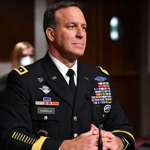 US Army Gen. Erik Kurilla arrives to testify before the Senate Armed Services Committee on his nomination to the next commander of the US Central Command, on Capitol Hill, in Washington, DC, Feb. 8, 2022. 