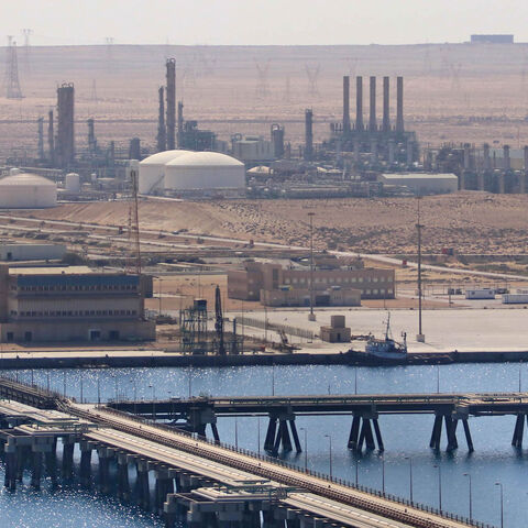 The Brega oil port is seen in Marsa Brega, some 270 kilometers (168 miles) west of the eastern city of Benghazi, Libya, Sept. 24, 2020.