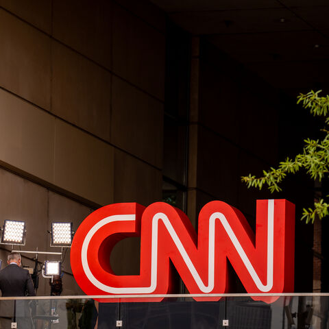 ATLANTA, GEORGIA - JUNE 27: The CNN logo is seen outside of their studios at the Turner Entertainment Networks on June 27, 2024 in Atlanta, Georgia. President Joe Biden and Republican presidential candidate, former U.S. President Donald Trump will face off in the first presidential debate of the 2024 presidential cycle this evening. (Photo by Andrew Harnik/Getty Images)