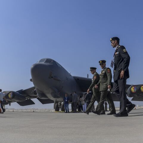 A US Air Force B-52 aircraft in Sakhir, Bahrain, on Nov. 13, 2024.