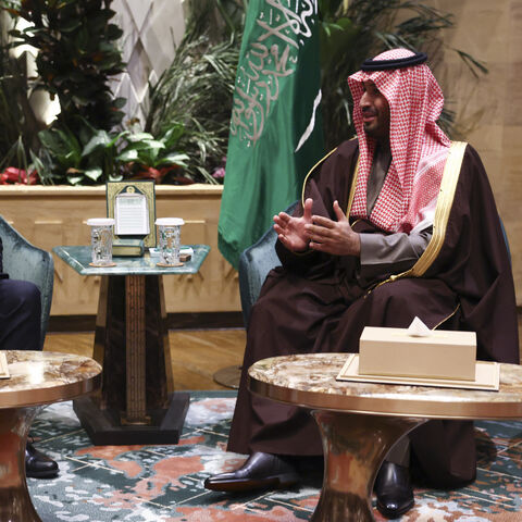 US Secretary of State Marco Rubio (L) meets with Saudi Arabia's Crown Prince Mohammed bin Salman in Riyadh on February 17, 2025. (Photo by Evelyn Hockstein / POOL / AFP) (Photo by EVELYN HOCKSTEIN/POOL/AFP via Getty Images)