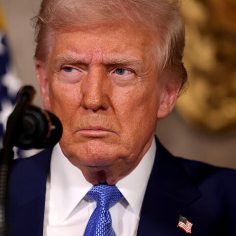 PALM BEACH, FLORIDA - FEBRUARY 18:: U.S. President Donald Trump delivers remarks after signing an executive order on expanding access to IVF at his Mar-a-Lago resort on February 18, 2025 in Palm Beach, Florida. Later today, Fox News will air a joint interview between President Trump and Tesla and SpaceX CEO Elon Musk. (Photo by Joe Raedle/Getty Images)