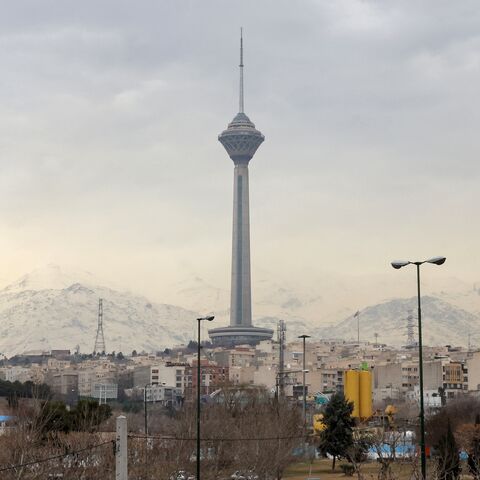A general view shows the Milad Tower in Iran's capital, Tehran, on Feb. 23, 2025.