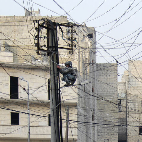 Syria electrical poles
