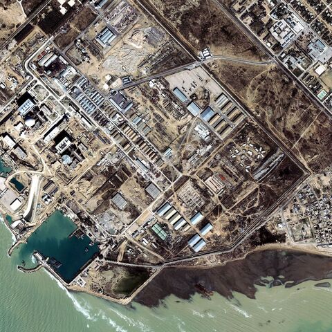 This satellite image shows a nuclear reactor facility near Bushehr, Iran, that the United States believes could along with others in Iran be used to make nuclear weapons, Jan. 13, 2002.