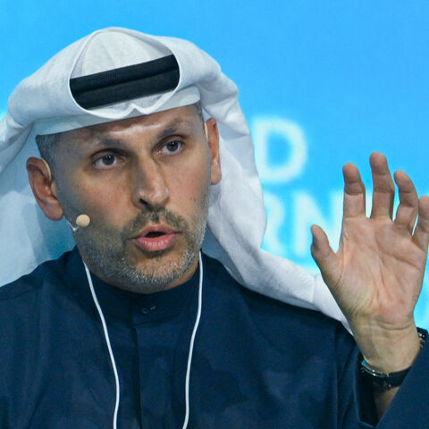 Khaldoun al-Mubarak, Managing Director and Group Chief Executive Officer of the Mubadala Investment Company, speaks at a panel session during the World Government Summit in Dubai on February 12, 2024. (Photo by RYAN LIM / AFP) (Photo by RYAN LIM/AFP via Getty Images)