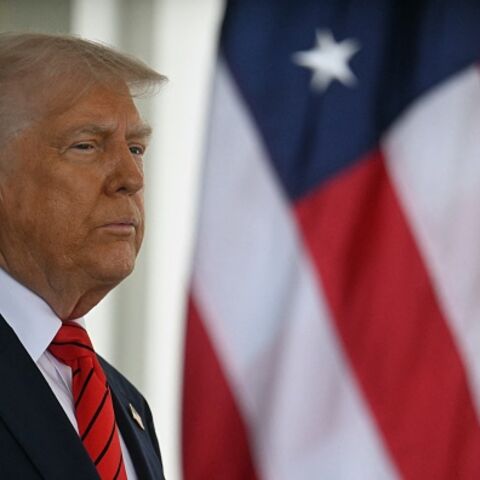 US President Donald Trump waits for the arrival of Canadian Prime Minister Mark Carney at the White House in Washington, DC, on May 6, 2025. (Photo by Jim WATSON / AFP) (Photo by JIM WATSON/AFP via Getty Images)