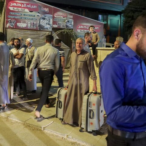 The pilgrims' convoy departs from the city of Al-Dana, Syria, to Damascus Airport in order to set off to Saudi Arabia to perform the Hajj rituals on May 21, 2025.