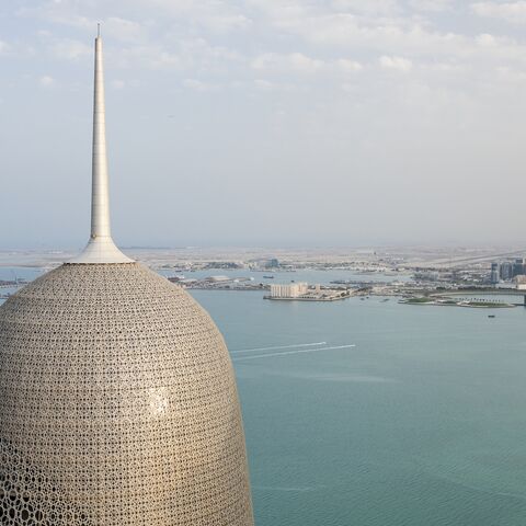 Skyscraper in Doha, Qatar. 
