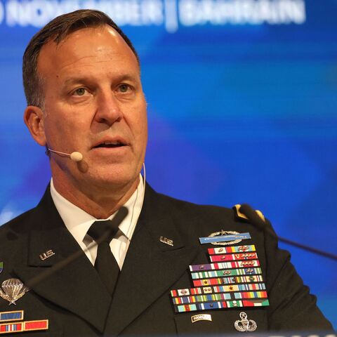 The US Central Command Commander General Michael Kurilla speaks at the 18th IISS Manama Dialogue in Bahrain's capital on Nov. 19, 2022.