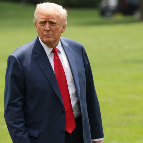 US President Donald Trump returns to the White House on June 9, 2025, in Washington. 
