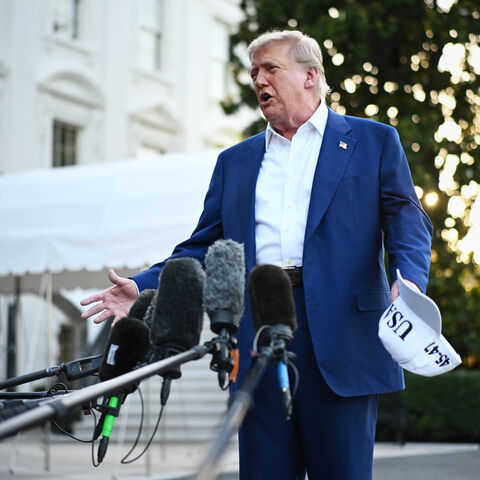 US President Donald Trump speaks to the press before boarding Marine One from the South Lawn of the White House in Washington, DC on June 24, 2025, to attend the NATO's Heads of State and Government summit in The Hague. (Photo by Mandel NGAN / AFP) (Photo by MANDEL NGAN/AFP via Getty Images)