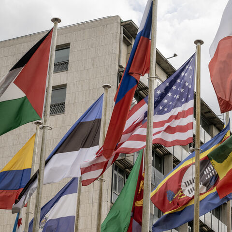 This photograph taken on July 23, 2025 shows a US flag flying in front of the United Nations Educational, Scientific and Cultural Organisation (UNESCO) headquarters in Paris. The United States said on July 22, 2025 it would quit UNESCO, saying the UN cultural and education agency, best known for establishing world heritage sites, is biased against Israel and promotes "divisive" causes. (Photo by Hugo MATHY / AFP) (Photo by HUGO MATHY/AFP via Getty Images)
