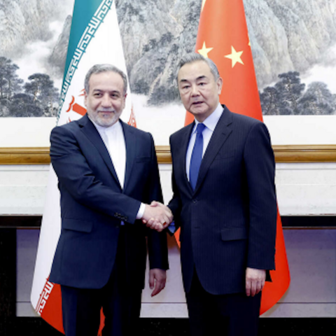 Wang Yi held talks with Iranian Foreign Minister Seyed Abbas Araghchi in Beijing, on April 23, 2025.