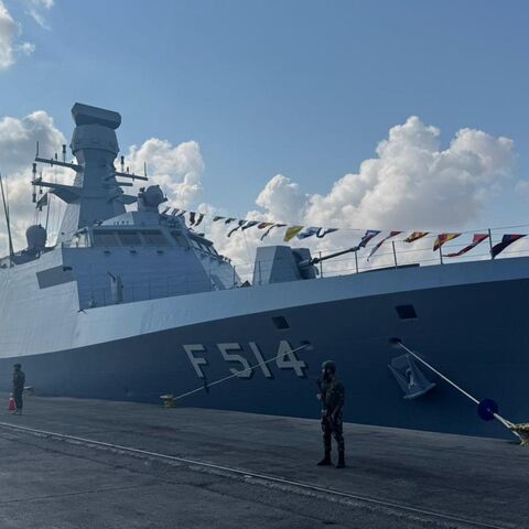 Turkish corvette TCG Kinaliada is seen in this undated image.