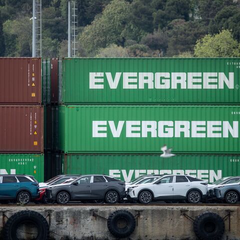  New cars are seen on the dock of Haydarpasa Port on May 02, 2025 in Istanbul, Turkey. 