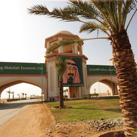 Pictured is the entrance to King Abdullah Economic City in Jeddah, on Feb. 3, 2009.